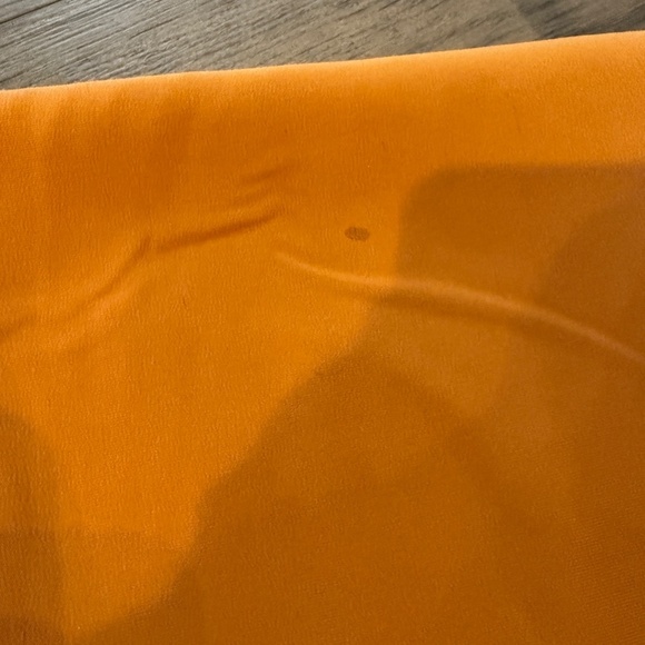 ZARA High Waisted Paper Bag Straight Leg Trouser Pants Mustard Yellow 31891 - Picture 15 of 15